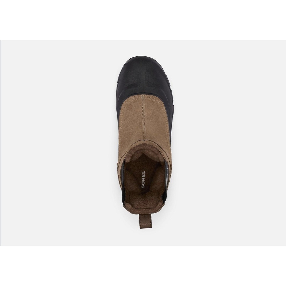 Sorel Buxton Mens Winter Boots Sz 8 Tan Black Suede Leather Waterproof Pull On - Picture 9 of 16